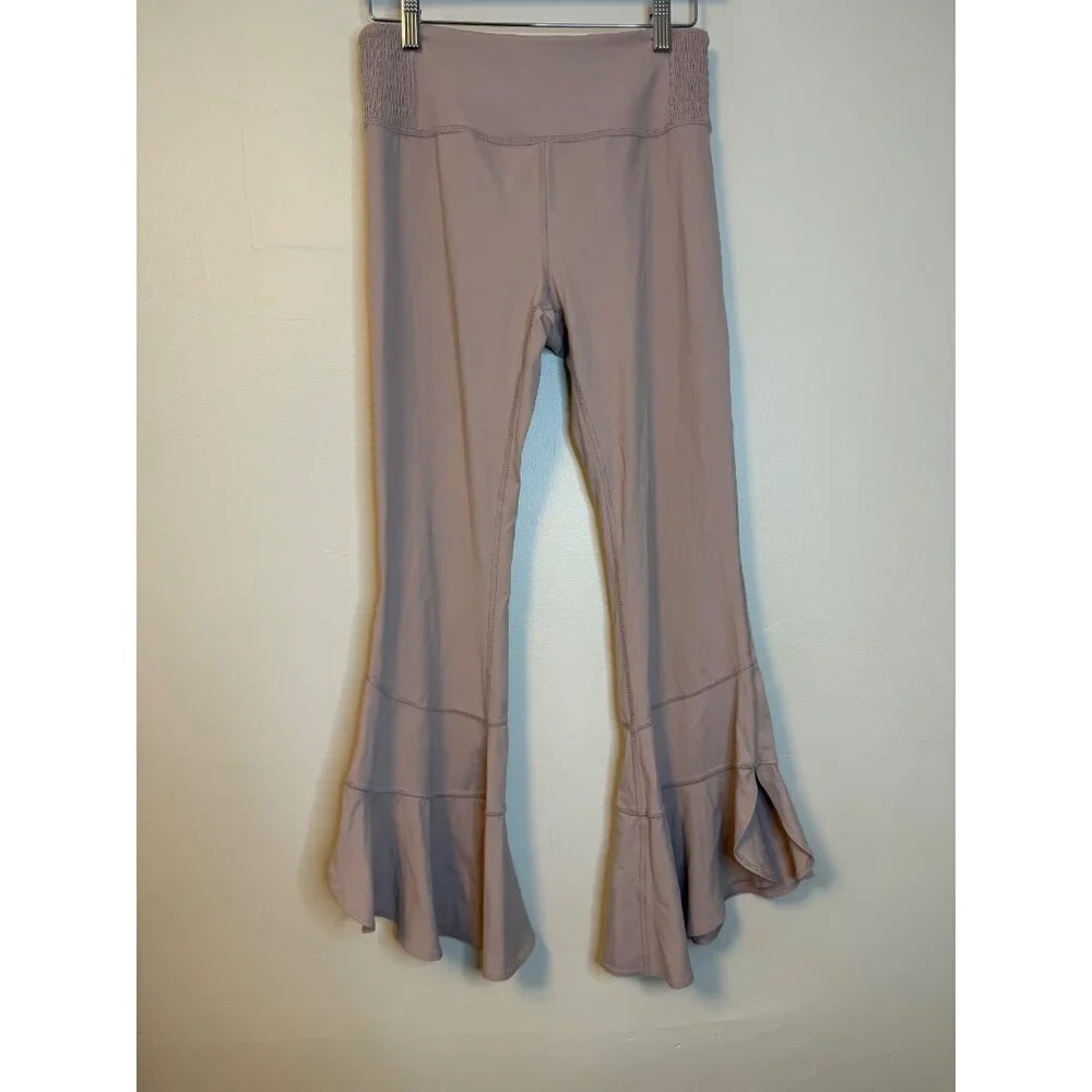Free People Movement Starlight Pants Flared Leggings Blush Mauve Lilac Small - Picture 3 of 9